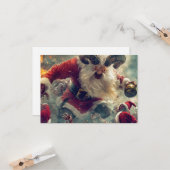 ヴィンテージ ゾンビサンタ フラット グリーティング カード (正面/裏面インサイチュ)