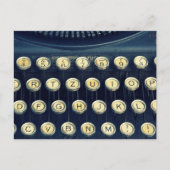 ヴィンテージ タイプライターのキーボード キー ポストカード (正面)