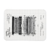 ヴィンテージ タイプライター 特許図解 マグネット (横)