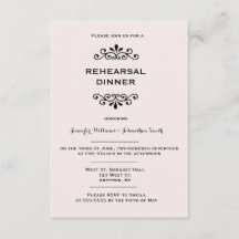 ヴィンテージ タイポグラフィーのリハーサル ディナー 招待状