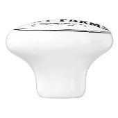 ヴィンテージ・タイポグラフィーの農場ダイリーラベルの陶器つまみ セラミックノブ (側面)