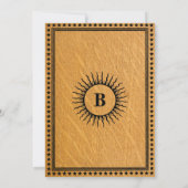 ヴィンテージ タイポグラフィー ウェスタン ウェディング インビテーション (裏面)