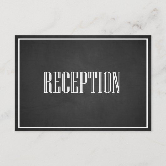 ヴィンテージ タイポグラフィー ブラックボード 受付カード エンクロージャーカード (正面)