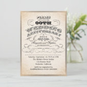 ヴィンテージ タイポグラフィー 結婚記念日 招待状 (スタンド正面)