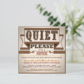 ヴィンテージ タイポグラフィ ユニーク アニバーサリー インビテーションズ 招待状 (スタンド正面)