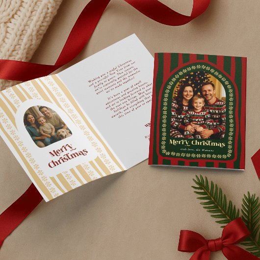 ヴィンテージ タイムレス クリスマス レッド グリーン 2 枚の写真