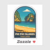 ヴィンテージ タイ フェイフェイ諸島 ビーチ 旅行 シール (シート)