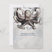 ヴィンテージ タコ ビーチ シー ソルト ウェディング RSVP カード (裏面)