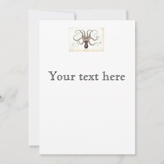 ヴィンテージ タコ 招待状 (裏面)