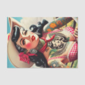 ヴィンテージ タトゥー カントリー ピンアップ 薄葉紙 (正面)