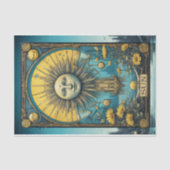 ヴィンテージ タロット 太陽 カード 薄葉紙 (正面)