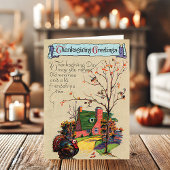 ヴィンテージ・ターキー・サンクスギビング・グリーティング シーズンカード