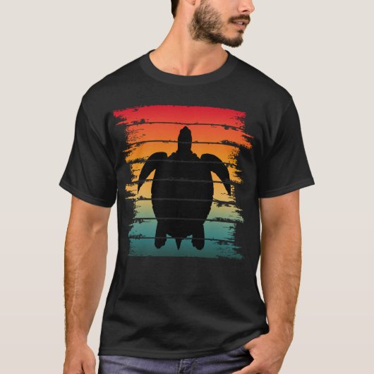 ヴィンテージ タートル 海の生き物 爬虫類 Tシャツ (正面)