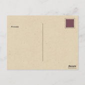 ヴィンテージ ダイシー ワイルドフラワー パターン 古いセピア写真 ポストカード (裏面)