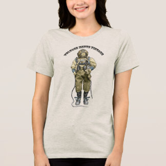 ヴィンテージ ダイバー ダイビング ヘルメット ダイブ ライト トライブレンドTシャツ