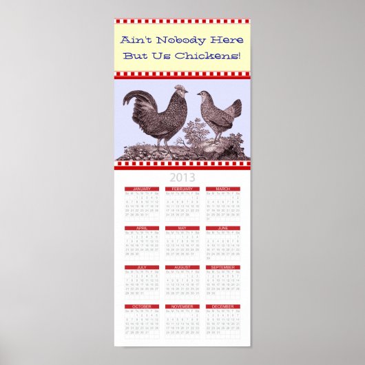 ヴィンテージ ダイリー ファーム ラージ キッチン 2013 カレンダー ポスター (正面)