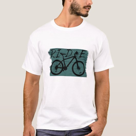 ヴィンテージ ダウンヒル MTB - マウンテンバイクに乗ろう Tシャツ (正面)