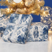 ヴィンテージ ダスティブルー クリスマス トワル ソルジャー人形