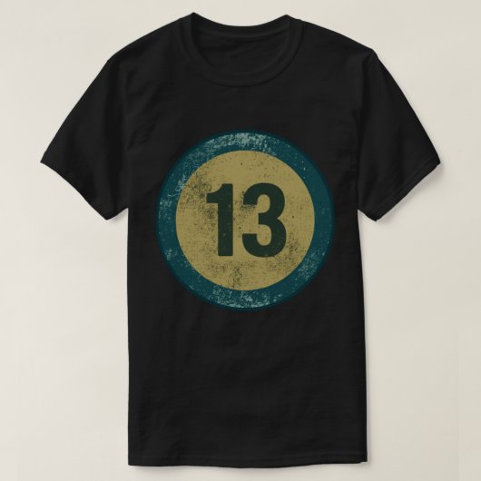 ヴィンテージ ダストレス加工 ナンバー13 Tシャツ (デザイン正面)