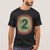 ヴィンテージ ダストレス加工 ナンバー2 Tシャツ (正面)