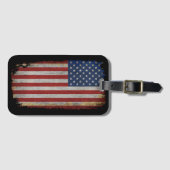 ヴィンテージ ダストレス アメリカ国旗 ラゲッジタグ (正面横)