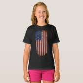 ヴィンテージ ダストレス アメリカ国旗 Tシャツ (正面フル)