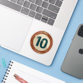 ヴィンテージ ダストレス ナンバー10 シール (ノートパソコンとiPhone)