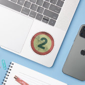 ヴィンテージ ダストレス ナンバー2 シール (ノートパソコンとiPhone)