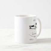 ヴィンテージ·ダック·デコイ·ブループリント狩りの贈り物 コーヒーマグカップ (正面右)