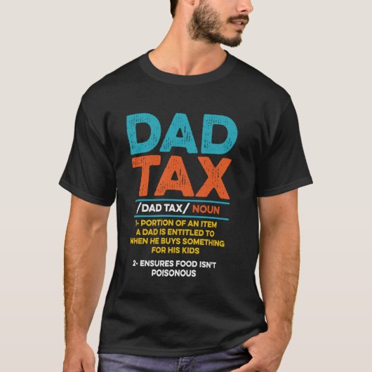 ヴィンテージ ダッド税 定義 メンズ おもしろ 父の日 Tシャツ (正面)