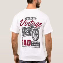 ヴィンテージ ダッド オートバイ バックプリント Tシャツ