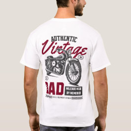 ヴィンテージ ダッド オートバイ バックプリント Tシャツ
