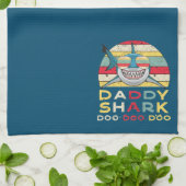 ヴィンテージ·ダディ·シャーク「ドゥドゥドゥ」 キッチンタオル (折り畳み)