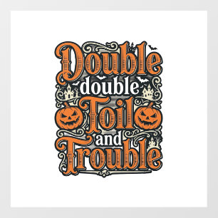 ヴィンテージ ダブル トイル トラブル ハロウィン Tシャツ デザイン ウィンドウサイン