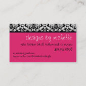 ヴィンテージ; ダマスク織のモノグラム 名刺 (裏面)