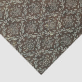 ヴィンテージ、ダマスク織、ビクトリア時代の人、greybrown、ゴシック様式黒 薄葉紙 (詳細)