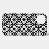 ヴィンテージ・ダマスク調 ブラック＆ホワイト柄 Case-Mate iPhoneケース (裏面 (横))