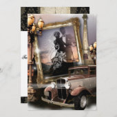 ヴィンテージ·ダマスク·ギャングの結婚式の招待 招待状 (正面/裏面)