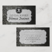 ヴィンテージ ダマスク ジム ヨガ フィットネス トレーナー カード (正面/裏面)