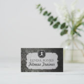 ヴィンテージ ダマスク ジム ヨガ フィットネス トレーナー カード (スタンド正面)