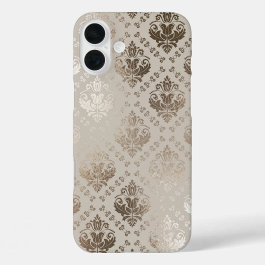 ヴィンテージ ダマスク スパークル ベージュ スマホケース Case-Mate iPhoneケース (裏面)