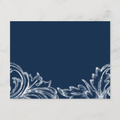 ヴィンテージ·ダマスク·ダイレクション·カードネイビー·ブルー&ホワイト エンクロージャーカード (裏面)