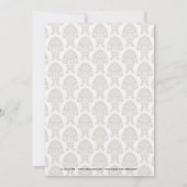 ヴィンテージ ダマスク ベビーカー ベビーシャワー 招待状 (裏面)