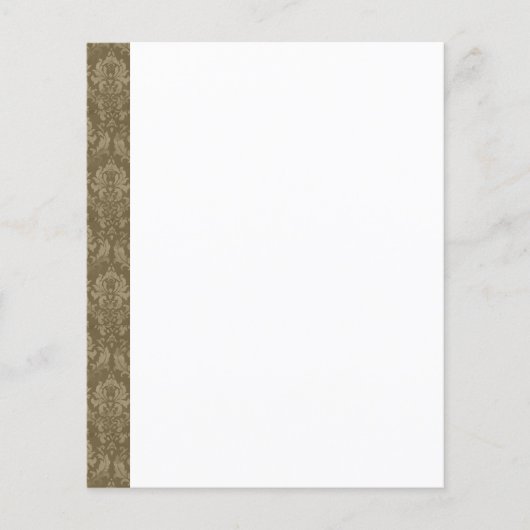 ヴィンテージ ダマスク ボーダー ペーパー 背景 フライヤー (正面)