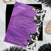 ヴィンテージ ダマスク ラベンダー ガーベル デイジー ウェディング