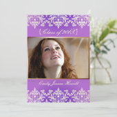 ヴィンテージ ダマスク/卒業パーティー 招待状 (スタンド正面)