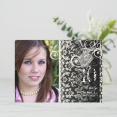 ヴィンテージ·ダマスク/旋回/卒グランジ業 招待状 (スタンド正面)