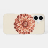 ヴィンテージ ダリアの重なり iPhone 16ケース (裏面横)