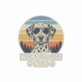 ヴィンテージ・ダルメシアン・パパ・犬好きデザイン_1 シール (正面)