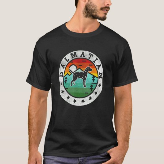 ヴィンテージ ダルメシアン レトロ 犬 お母さん お父さん Tシャツ (正面)